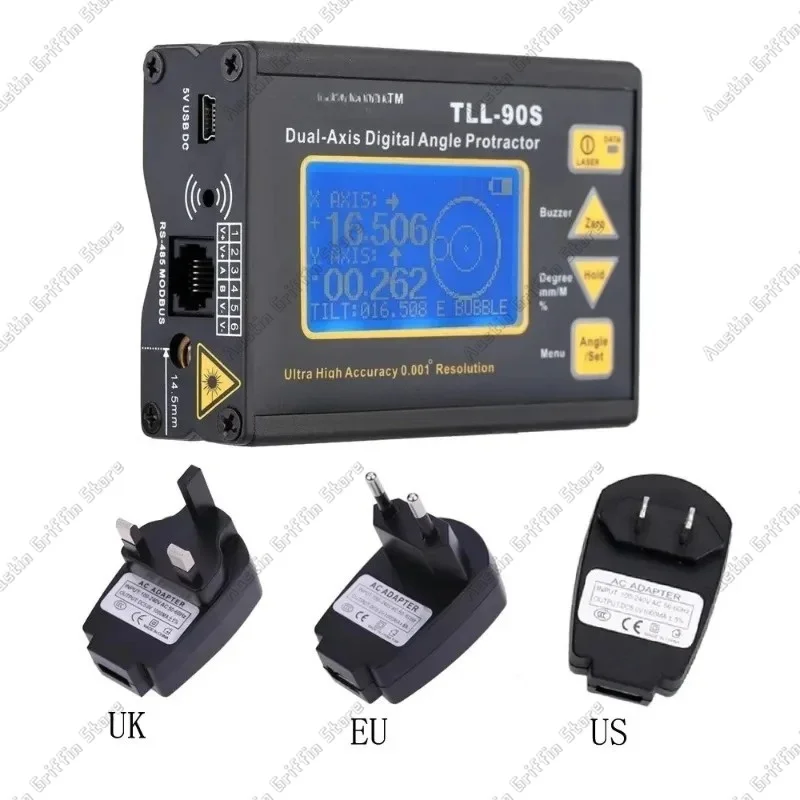 Suitable For TLL-90S Super High Precision Angle Meter Professional Dual-axis Digital Laser Level Inclinometer With LCD Display