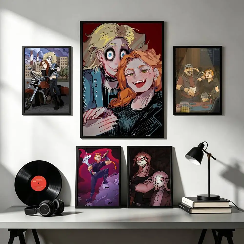 M-Metal Family Biker Mom  Poster High Quality Dorm Living Room Aesthetic Wall Decoration Painting Stickers Gift