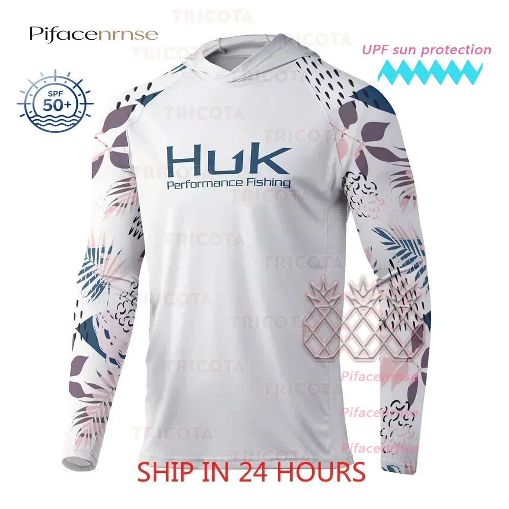 

HUK Performance Fishing Clothing Men Long Sleeve Uv Protection Breathable Fishing T-shirts Camisa De Pesca Fishing Hoodie Shirts