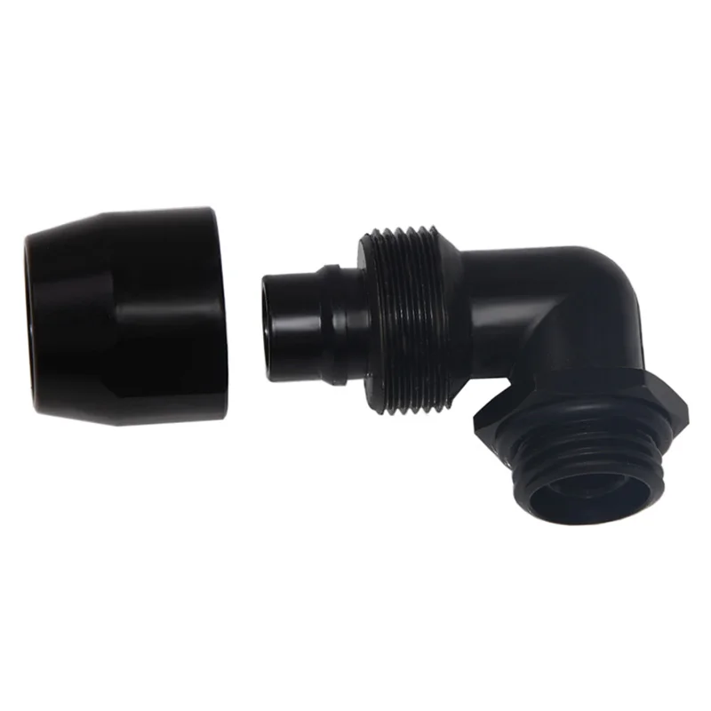 Alphacool HF Screw Compression Fitting TPV Metal 90° Rotatable 12,7x7,6mm Hose Tubing Adapter,G1/4