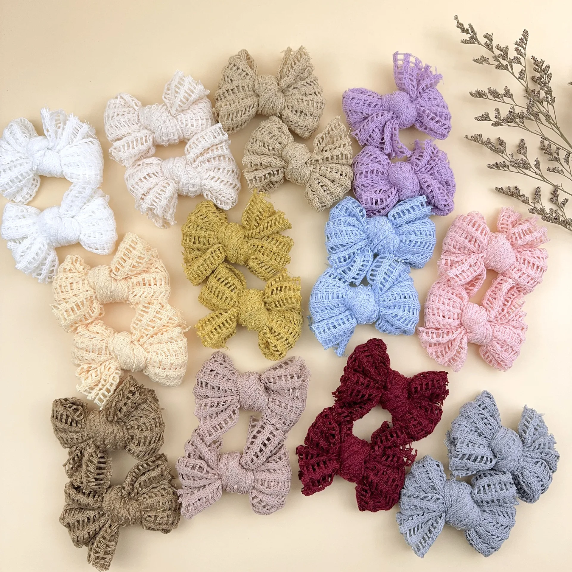 

36pc/lot New Hollow Out Bow Hair Clips Baby Lace Hairpins Cotton Bowknot Barrettes Girls Kid Photo Props Hair Accessories Bulk