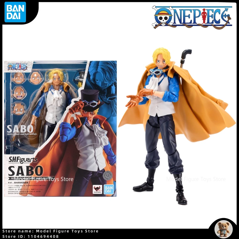 

In Stock Bandai One Piece Revolutionary Army Sabo Cartoon Movie Model Statue Ornaments Trendy Toy Figures Holiday Brand New Gift