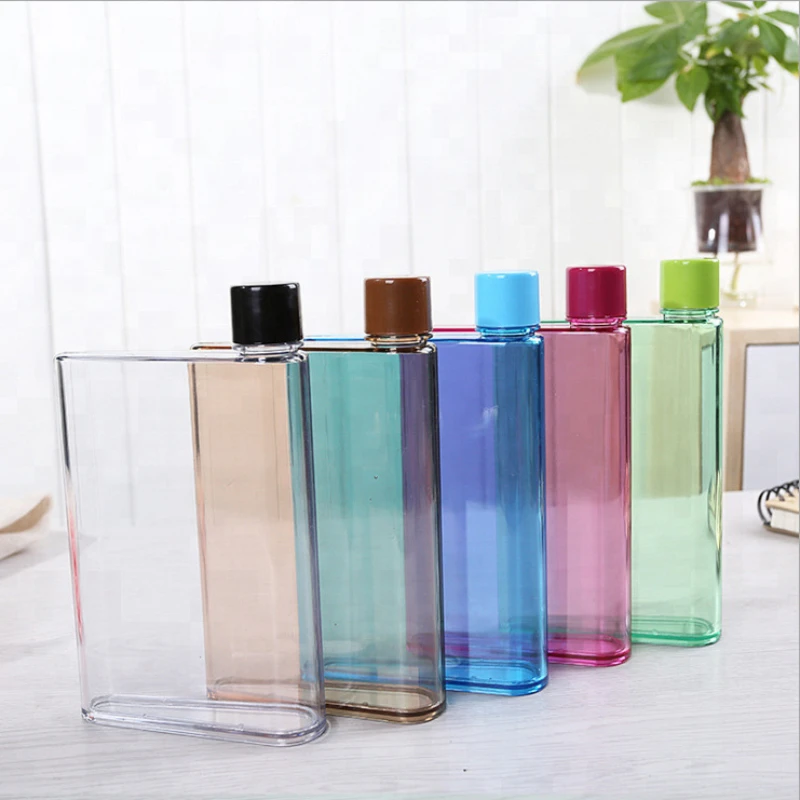 Creative Simple A6 Paper Cup Handy Portable Plastic Water Square Water Bottle Cup Leisure Sports Flat Kettle Wholesale bottle