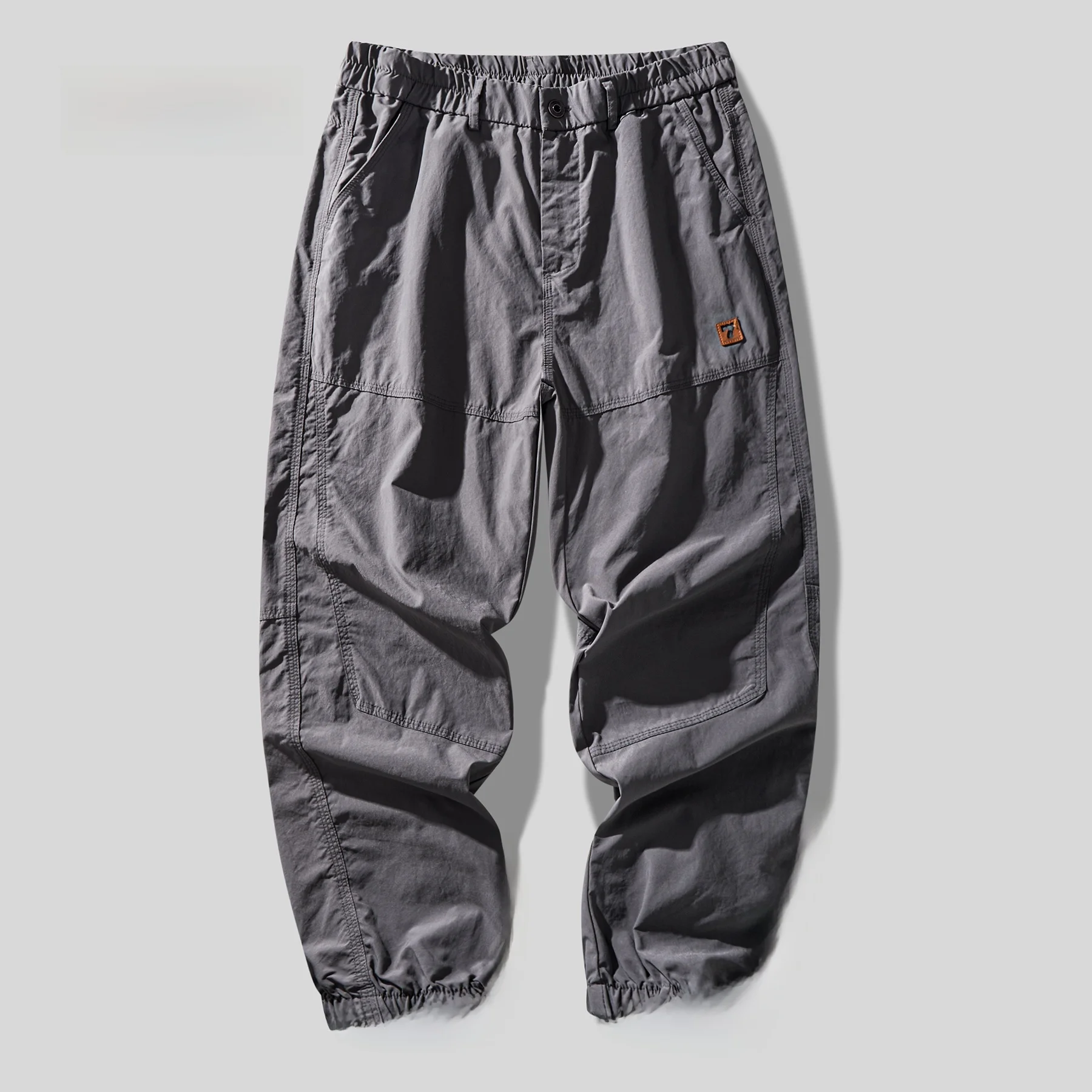 

Retro Functional Ice Silk Thin Work Trousers Loose Casual Men's Summer Loose Cuffed Pants Youth Vitali Sle Polyester Fiber