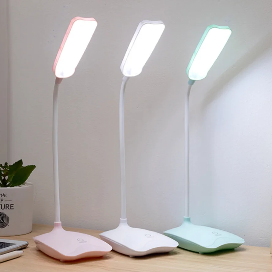 LED Desk Lamp Foldable Dimmable Touch Table Lamp DC5V USB Powered Table Light 6000K Night Light Touch Dimming Portable Lamp