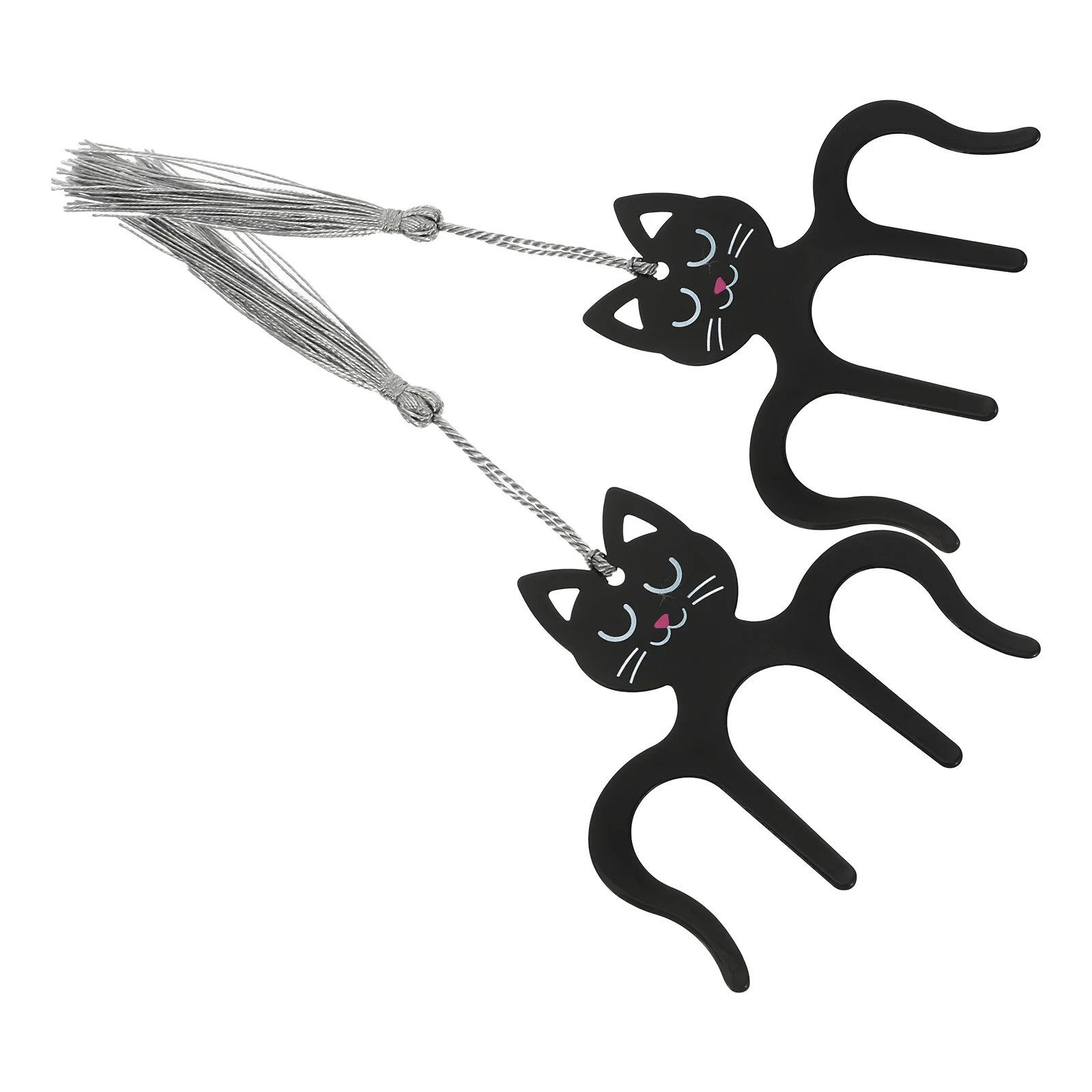 

2 Pcs Cat Book Page Holder Piano Score Clip Music Paperclip Bracket Black Steel Instrument