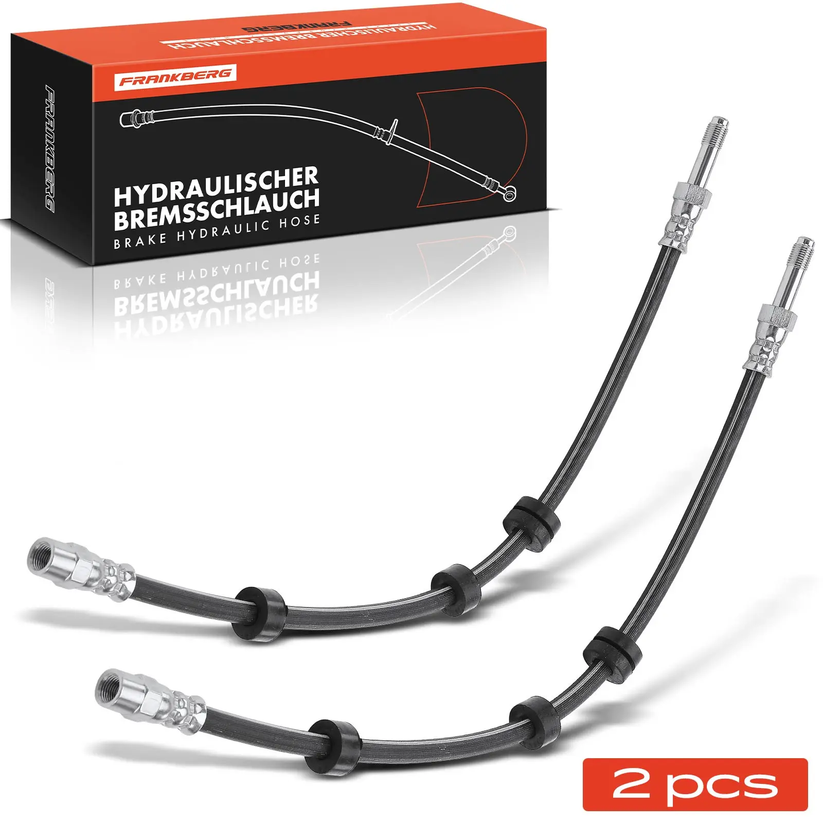Frankberg 2x Bremsschlauch Bremsschläuche Vorderachse Links oder Rechts für VW Golf 3 1H 1E Polo Seat Cordoba 1H0611701F