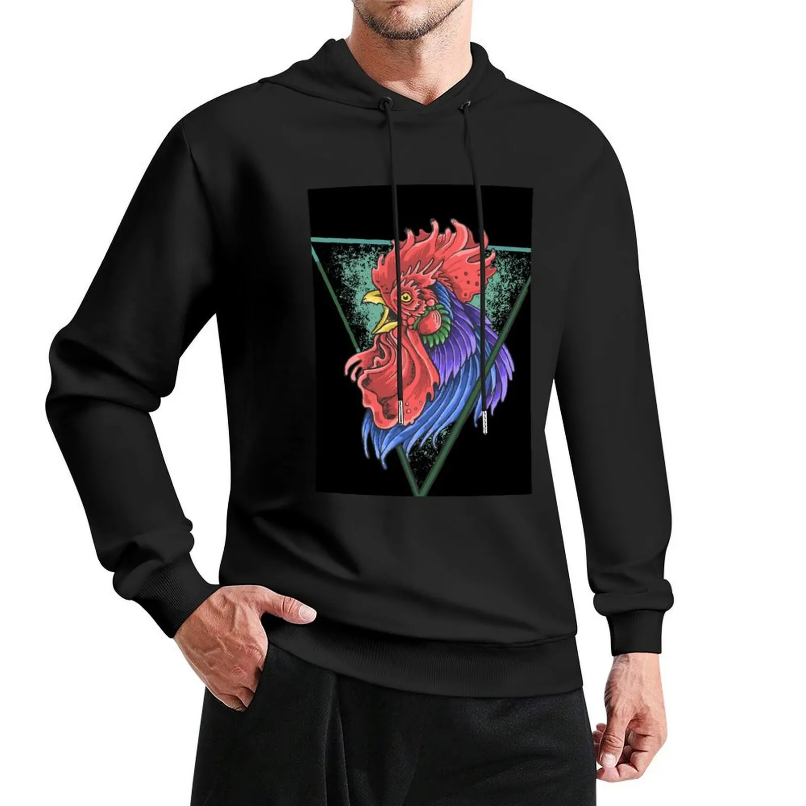 

Bohemian Rooster - Big Rooster - The Rooster King - Pullover Hoodie men's coat anime clothing men hoodie