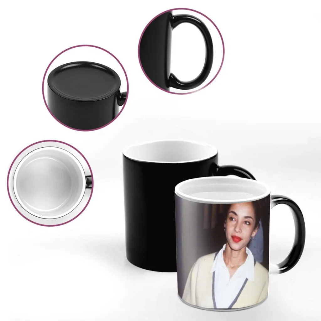 Band S-Sade Adu Singer Movie Magic Hot Cold Heat Temperature Sensitive Color-Changing Coffee Tea Milk Mug Cup