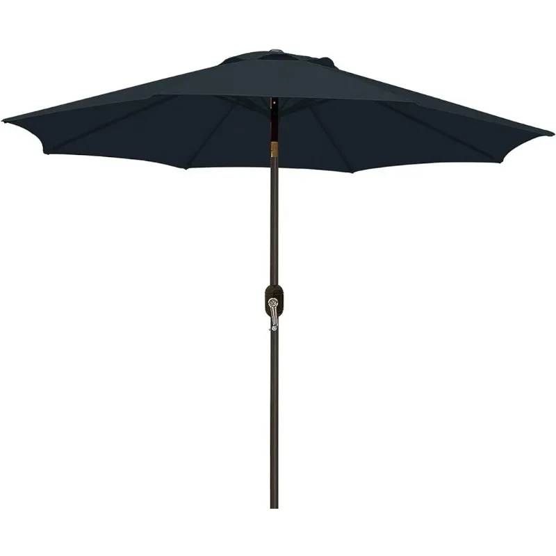 

9ft Patio Umbrella Outdoor Garden Table Umbrellas with Tilt Adjustment and Crank 8 Ribs for Garden Deck Backyard Pool and Canopy