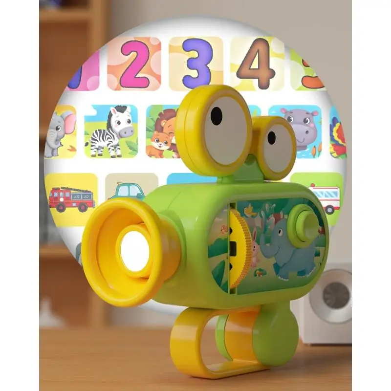 1 مجموعة الطفل التعليم المبكر لغز العارض الشعلة لعبة أطفال يده الإسقاط مصباح يدوي ألعاب مضيئة مع 96 أنماط