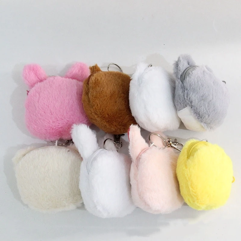 Novo skzoo stray crianças dos desenhos animados carteira de pelúcia chaveiro criativo mini fone de ouvido saco moeda pingente presente festival das crianças