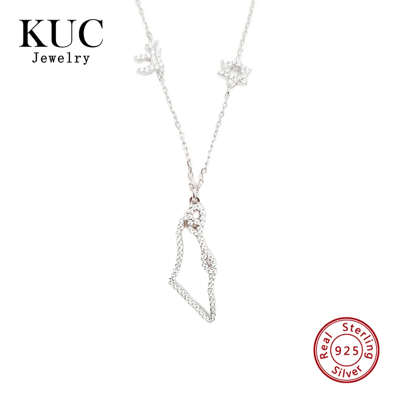 Luxury Fine Jewelry 925 Sterling Silver Hollowed-Out Star Geometry Zircon Pendant Necklaces
