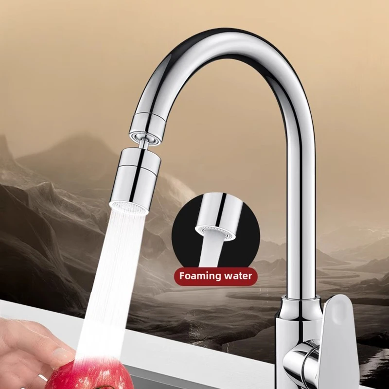 Universal Kitchen 360° Rotatable Splash-Proof Filter Faucet Sprayer Head Flexible Bathroom Tap Extender Adapter Foam Nozzle