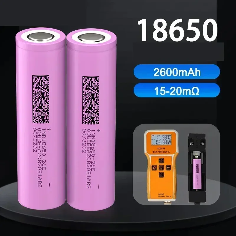 Оригинальный аккумулятор 18650, 2600 мАч, INR18650, 26E, 3,7 В, литиевый сильноточный аккумулятор 30 А для отвертки