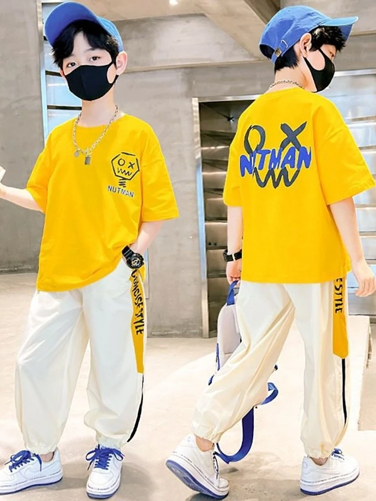 tenue-d'ete-en-pur-coton-pour-garcons-style-sportif-fin-pour-enfants-de-taille-moyenne-a-grande-vetements-decontractes-de-printemps-confortables-et-respirants