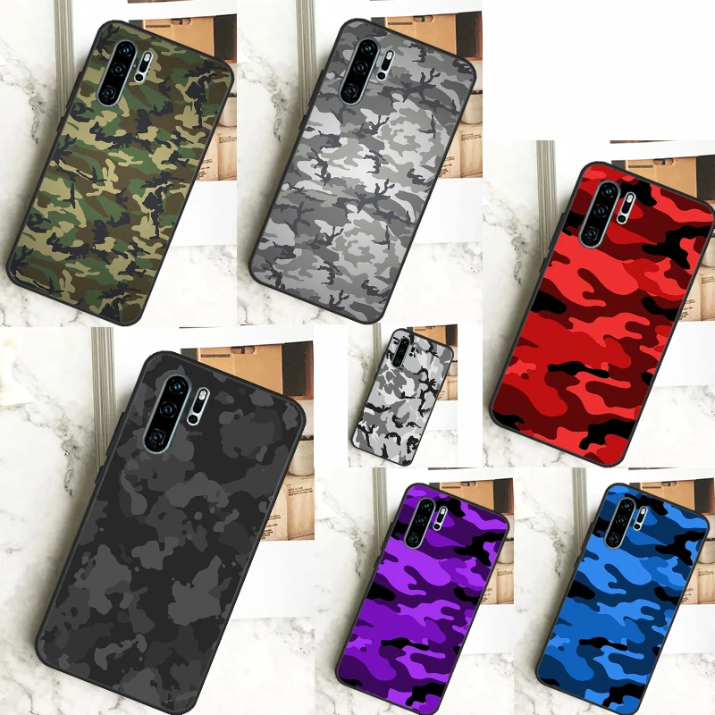 Army Camo Camouflage Case For Huawei Nova 10 SE 9 11 11i 8i 3i 5T Y60 Y70 Y90 Y61 Y91 P20 P30 Pro P40 Lite Cover