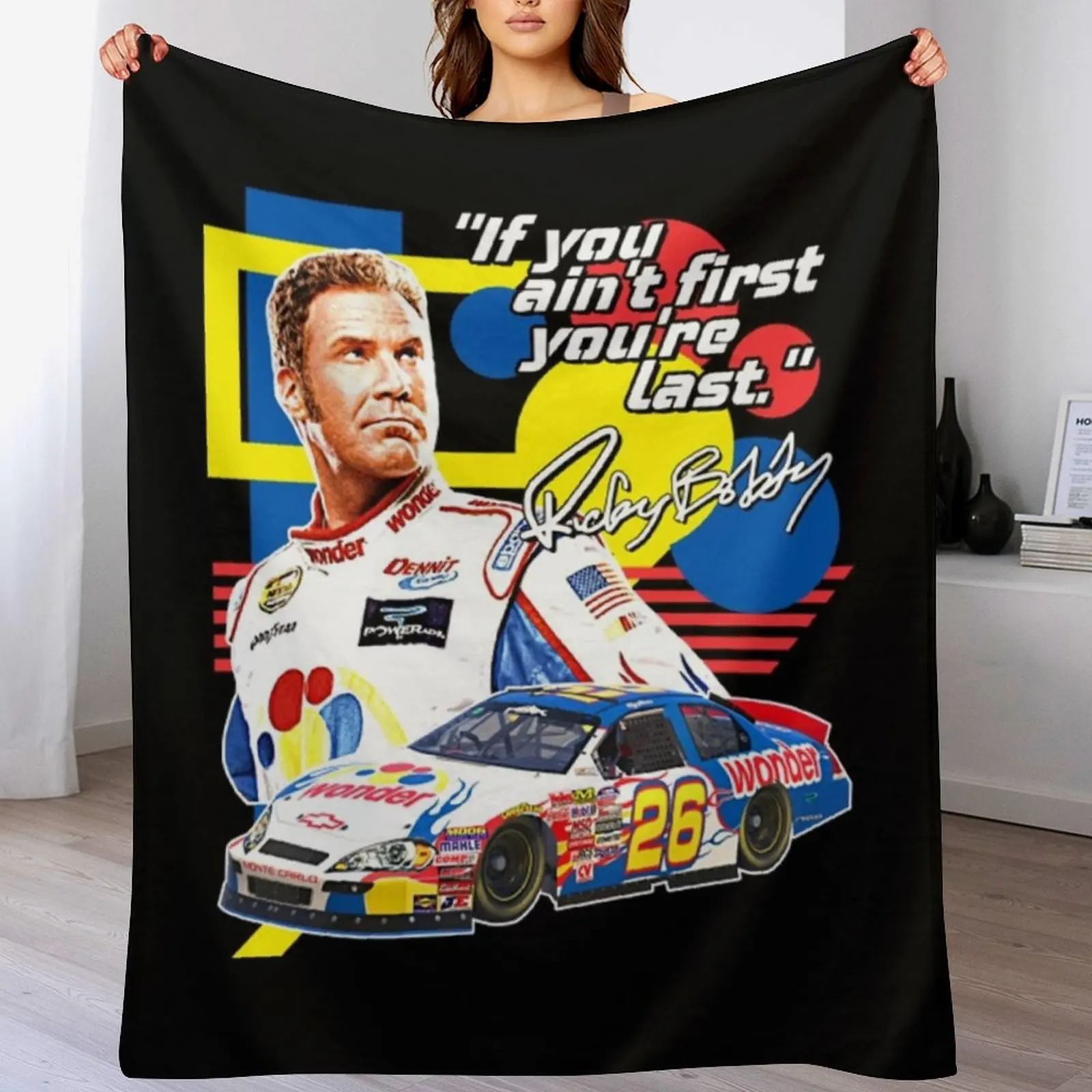 

Ricky Bobby Throw Blanket heavy to sleep Designers Thin Hairys Blankets