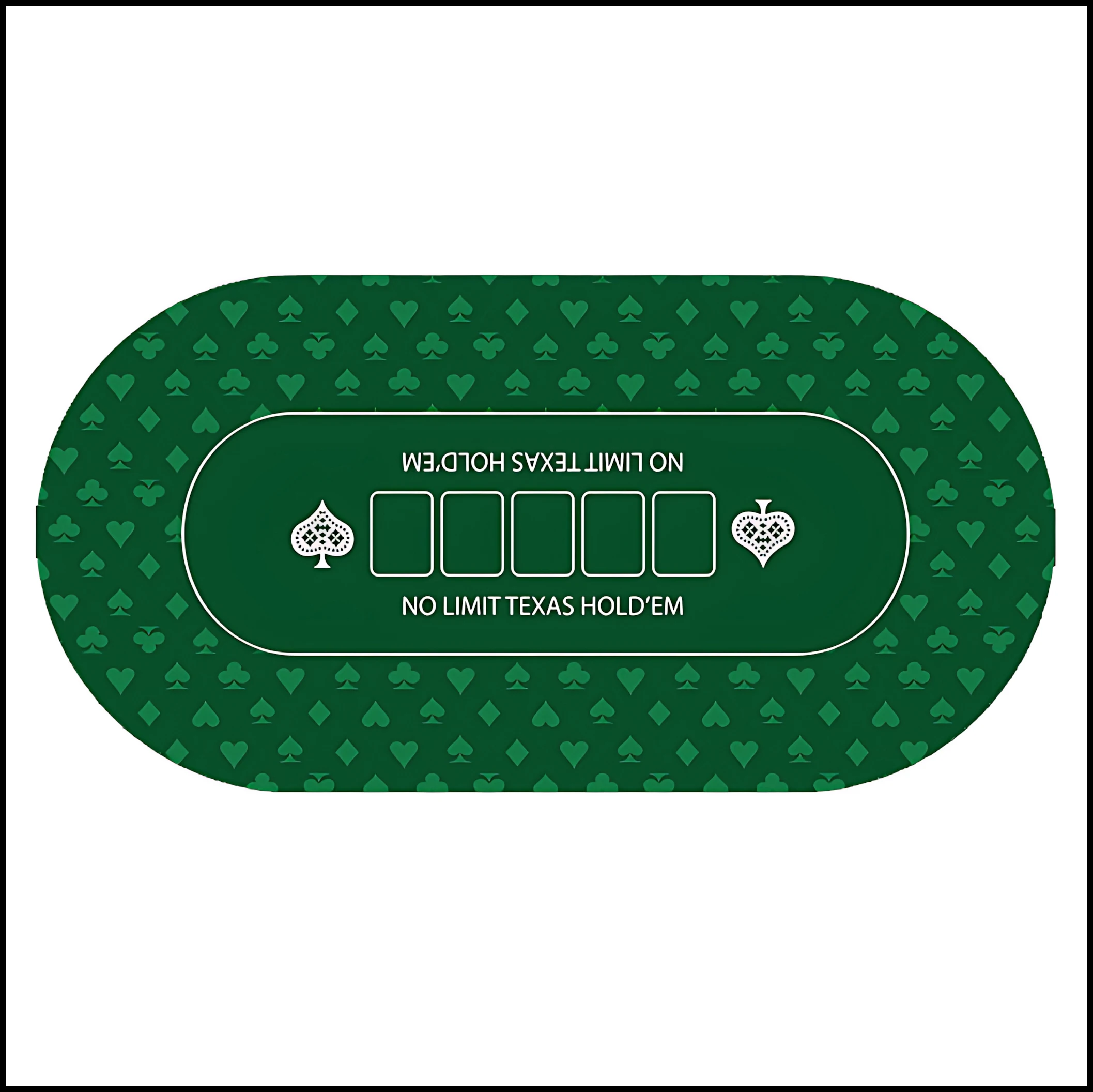 

120x60cm/180x90cm green large-sized Texas Hold 'em rubber table mat silent and anti-slip poker mat entertainment accessories