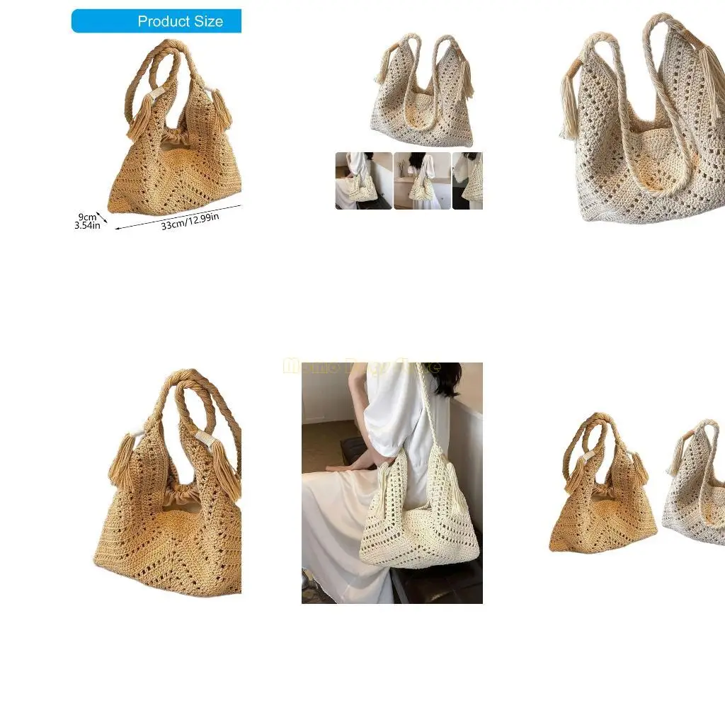 

X90D Cotton Woven Shoulder Bag Convertible Carry Fashion Statement Handbag