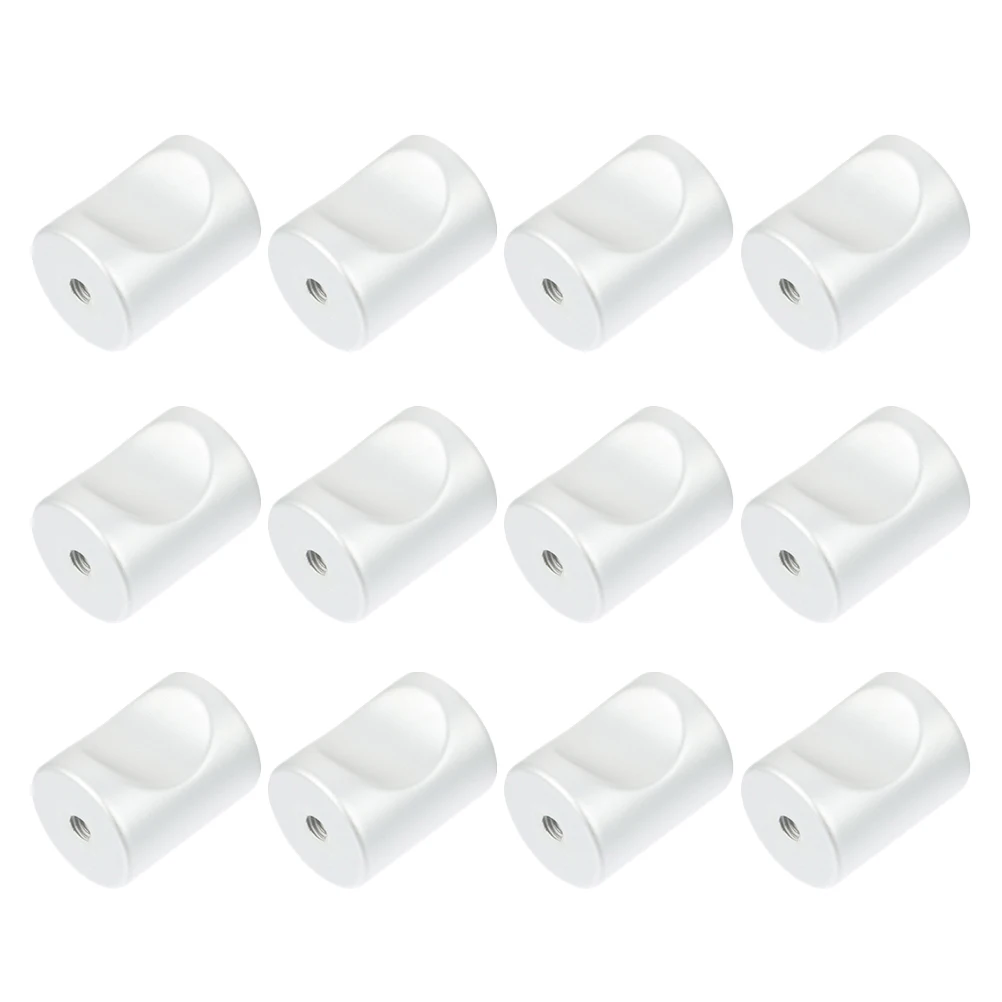 

12 Pcs Round Drawer Pulls Knobs Gold Aluminum Alloy Cylindrical Furniture H Cabinet Closet Door Hardware Smooth Durable Easy
