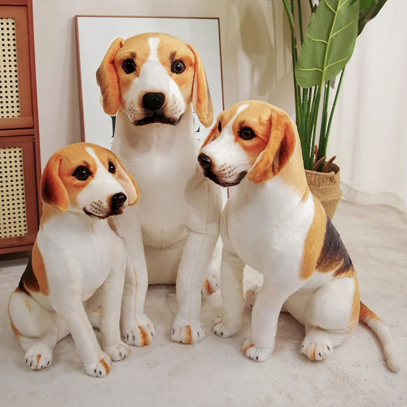 45-65M Cartoon New Beagle Dog Toy Real life Stuffed Animal Dog Plush Toys Gift Doll Pet Store Promotion Mascot Home Decor