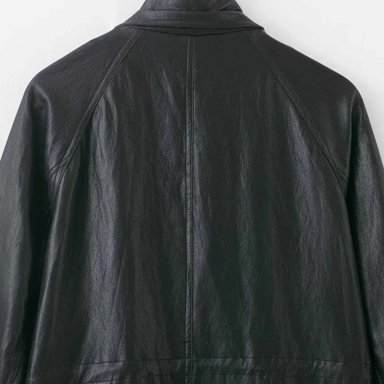 Faionable Pure Color Leather Jaet Women's Autumn Winter New Arrival ZR Sle Individual Personali Cross-Border Coat