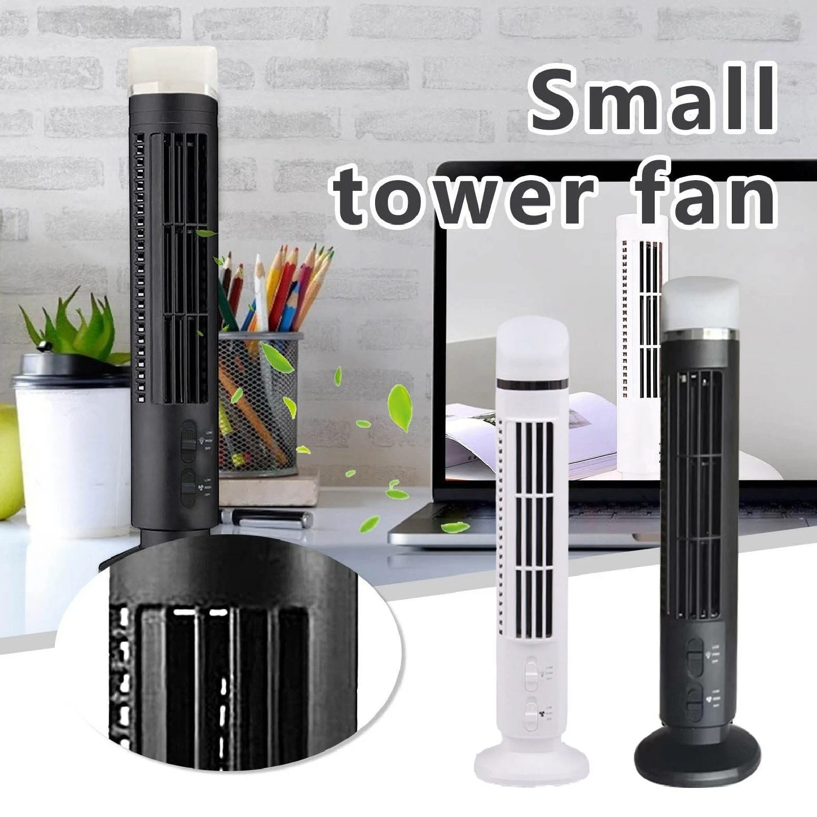 Bladeless Cooling Fan Tower Bladeless Fan Bladeless Tower Fan Portable USB Desk Fan with Light for Home Bedroom  Table Fan