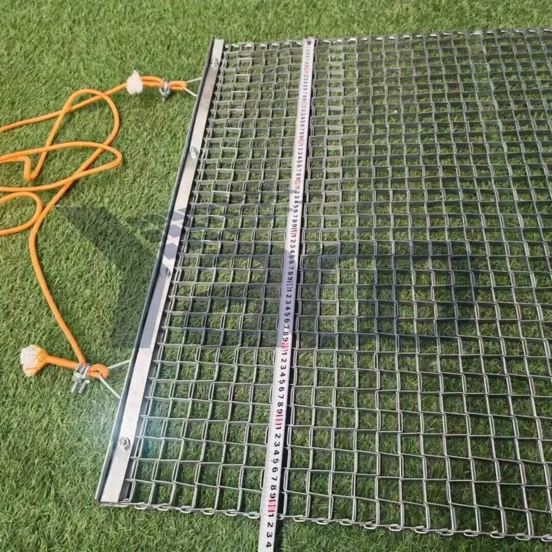 3x4ft Galvanized Chain Drag Harrow Horse Arena Drag Mat Lawn Leveling Rake for Pasture Landscape Grading