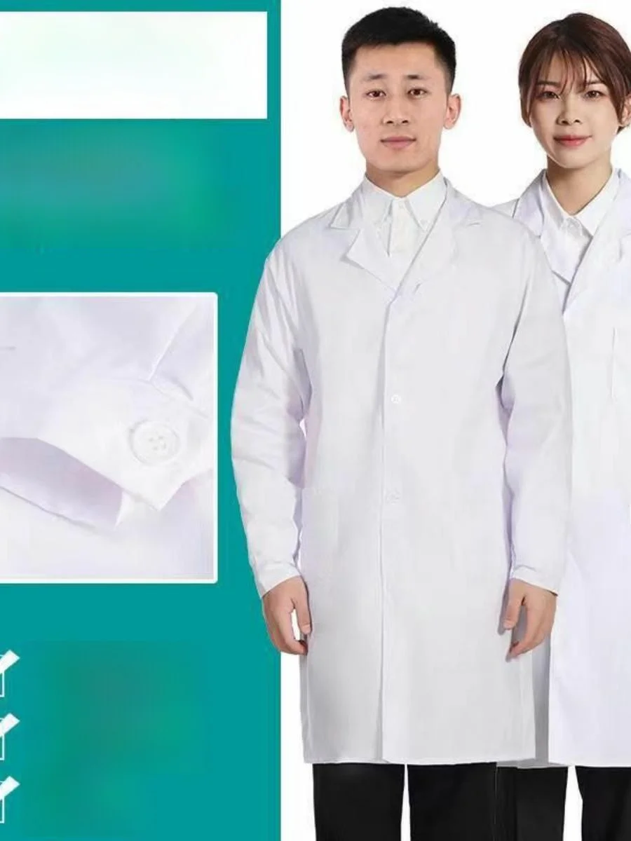 

Pure Cotton Lab Coat Work orm Nurse Suit Healtare Stf orm re Cotton White Coat M Workwear School orm
