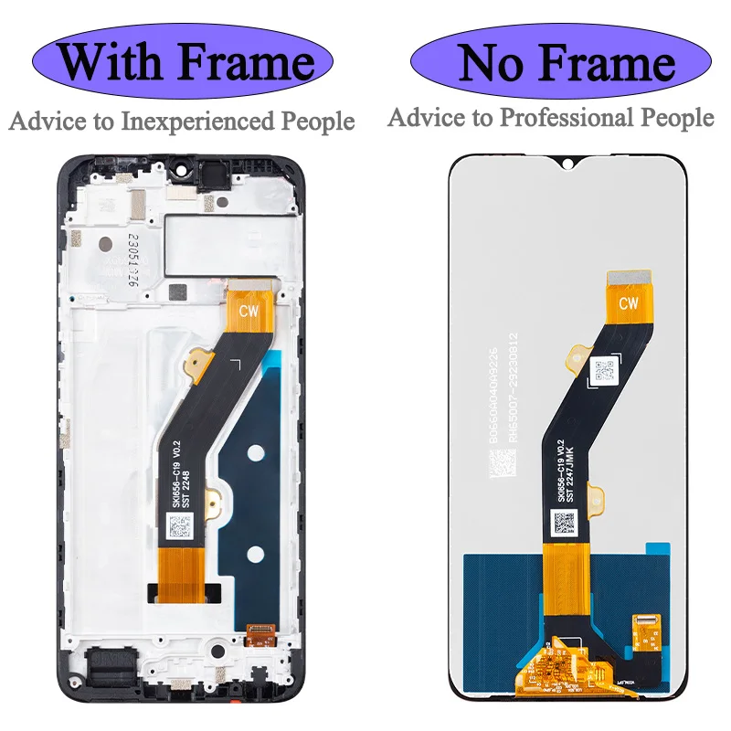 BF6 BF7 BF7h 100% اختبار LCD ل Tecno Pop 7 عرض محول الأرقام بشاشة تعمل بلمس استبدال ل Tecno Pop 7 Pro Pantalla الجمعية