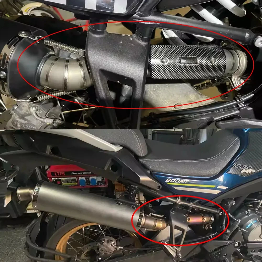 Slip On For CFMOTO 800MT 800 mt CF800-5A 2021 2022 Motorcycle Exhaust Escape Moto Modify Titanium alloy Middle Tube Link Pipe