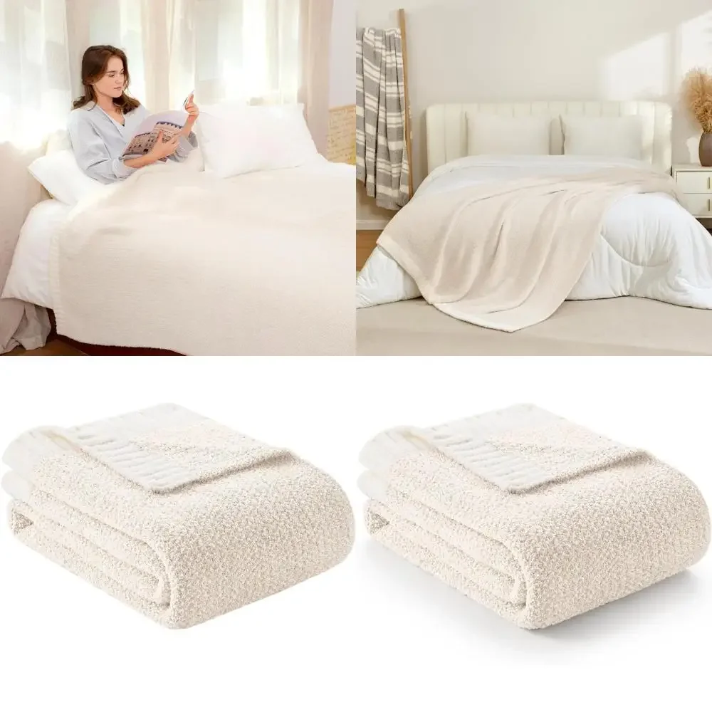 

Плюшевый плед 60x80 см цвета слоновой кости, мягкий и теплый, для кровати, дивана, гостиной