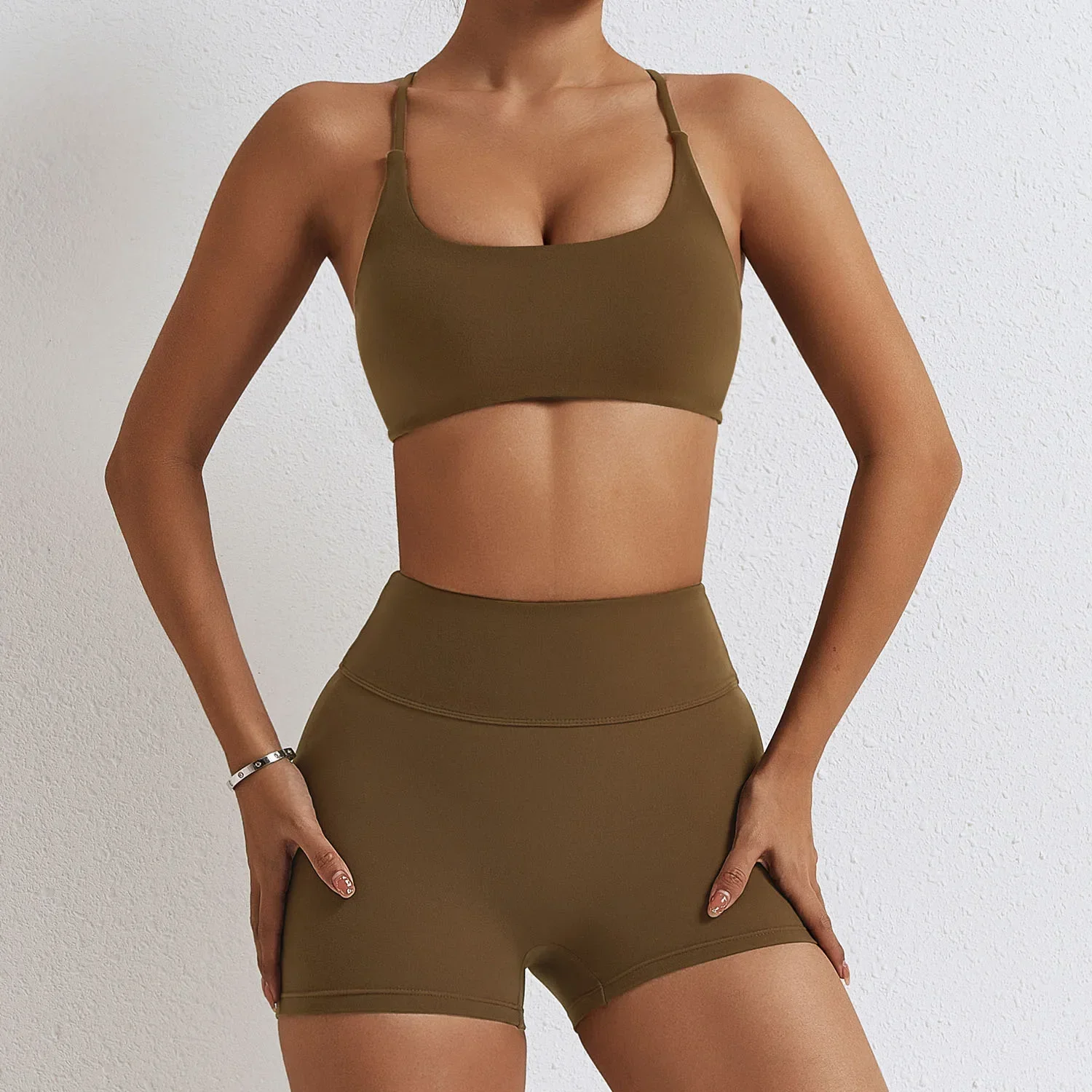 اليوغا مجموعة سلس النساء تجريب قمصان بنطلون رياضي الصدرية الصالة الرياضية الدعاوى سراويل اللياقة البدنية المحاصيل عالية الخصر تشغيل طماق مجموعات رياضية #5