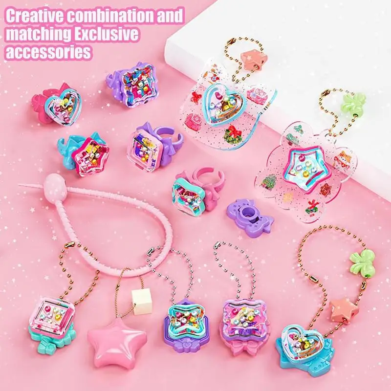 

KidsJewelry Making Kits Crafting Set For Handmade Bracelets Jewelry Making Kits For Girls Keychain Making Kit Kids Girls Party