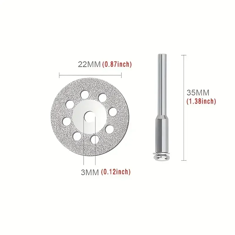 12Pcs/set 22mm Hss Cutting Disc Circular Saw Blade Metal Cut Off Abrasive Tools For Dremel Rotary Tool Cutting Blade