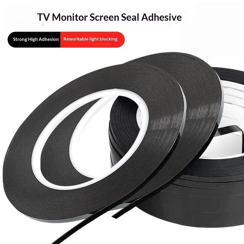 LCD LED TV Screen Matrix Display Panel Repair Tape For Frameless TVs Double Sided Adhesive Foam Black Sticky Tape 3/4/5mm