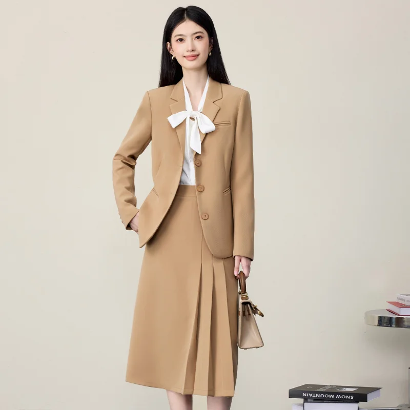 

Formal Women's Suit for College Students, Teacher Certification Interview Suit, High-End Feel, Petite Commuter Blazer, Professio