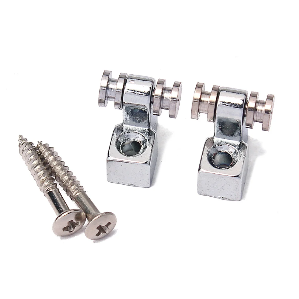

2Pcs Metal Roller String Tree Pressure String Lock for Electric Bass Guitar Parts Musical Instruments Accessories Silver