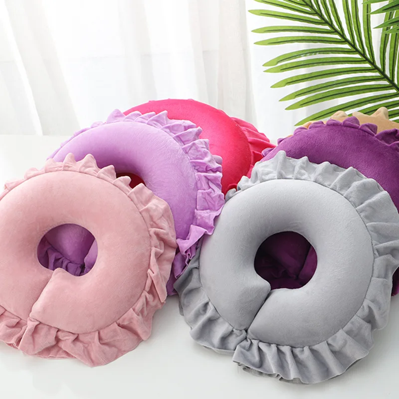 Beauty Salon U-shaped Face Pillow Washable Memory Foam Massage Bed Face Rest Removable Cover SPA Headrest Cushion