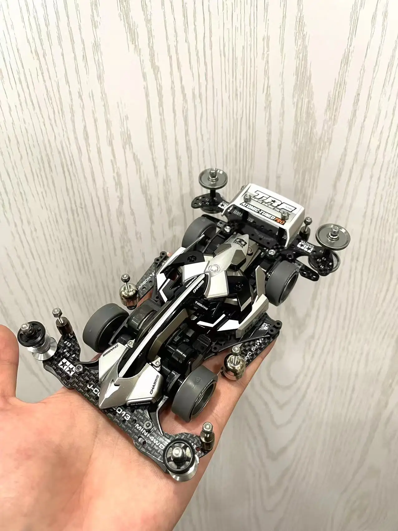 4WD modified Jedi fighting vehicle purely hand-painted, black silver gray mirror custom FMA chassis racing