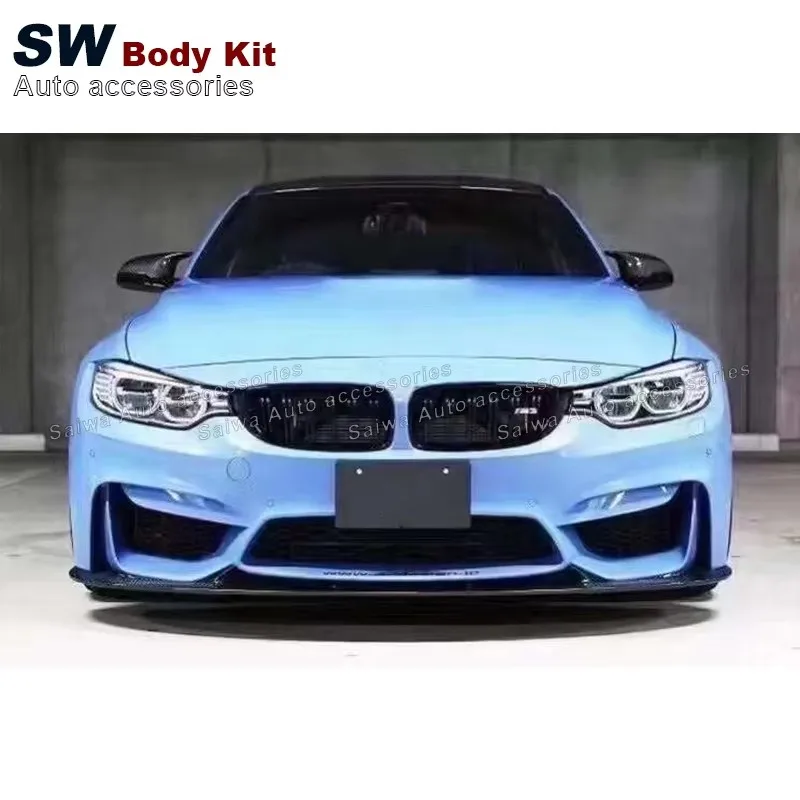 Carbon Fiber 3D Style Front Lip Split Body Kit Car Front Bumper Lip Under Spoiler Chin Diffuser for BMW F80 M3 F82 F83 M4