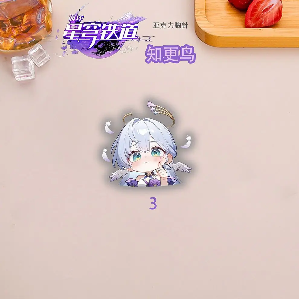 6 個新 Honkai: スターレールロビンバッジアニメかわいいブローチラペルピン DIY バックパック帽子服アクセサリーグッズギフト