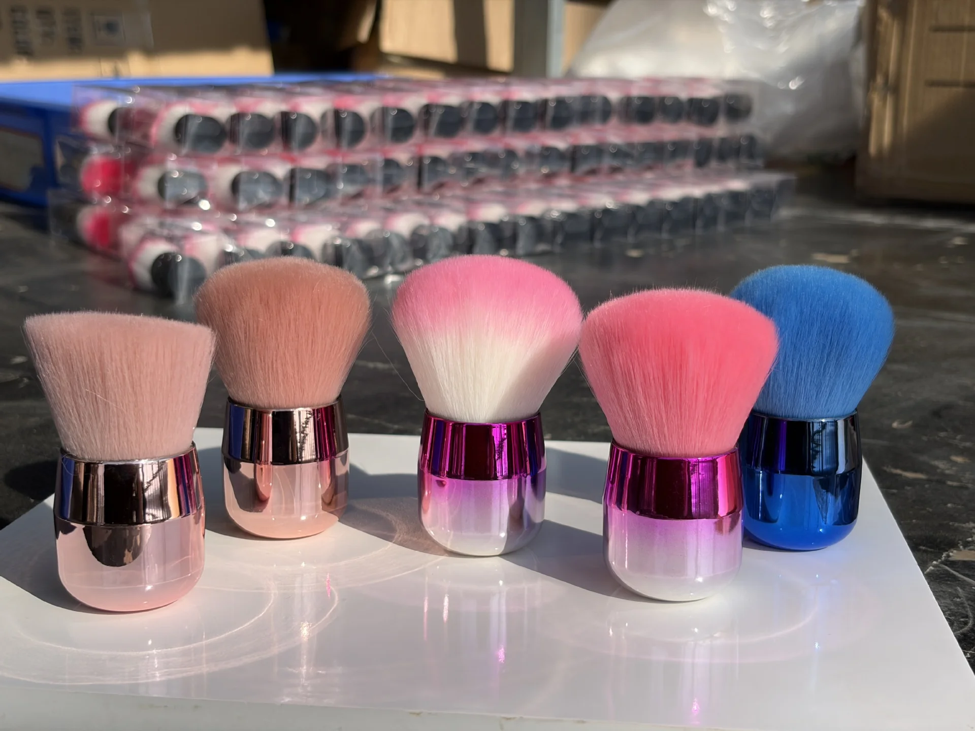 1PCS  Dust Cleaning Make Up Professionals Nails Art Mushroom Brush Round Paint Gel Brush Manicure Accessories equipment Tools