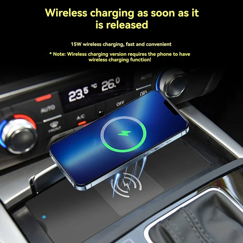 B-M 15W Wireless Charging Plate For  A6 C7 A7 S6 RS6 S7 RS7 2011-2018 Phone Charger Mobile Holder Usb Quick Charge Trim