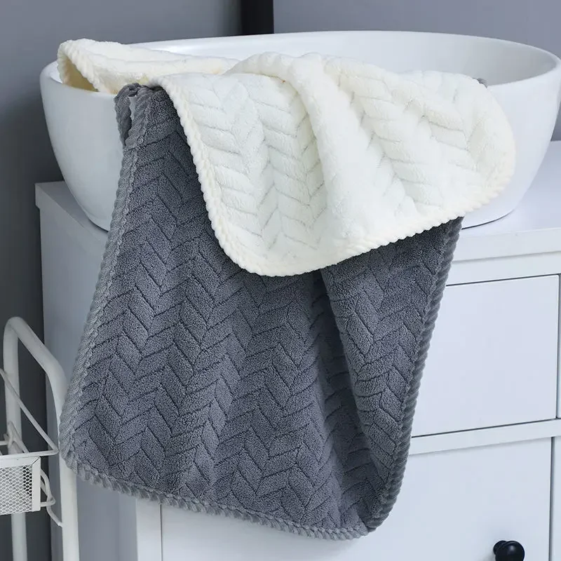 Toallas faciales de microfibra, toallita limpia Ultra suave para el cabello, toallita absorbente para baño, Toalla Simple de secado rápido para el hogar y el Hotel, 3 uds.