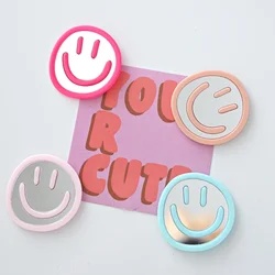 4 Pcs, Smile Fridge Magnets, Acrylic Stickers, Mirror Magnetic Stickers, Colorful Home Decorations, Office Chalkboard Magnets,