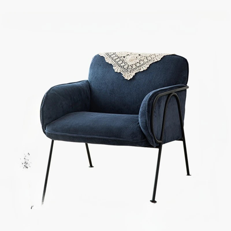 

Nordic single sofa light luxury small apartment simple American retro apartment bedroom balcony casual fabric tiger chair