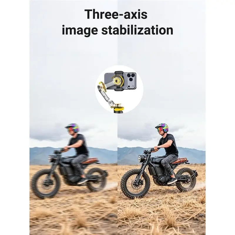 DTB7 Smartphone Gimbal Stabilizer with 360° Tracking, Extendable Selfie Stick & Tripod, Magnetic Remote for Vlogging, Travel,