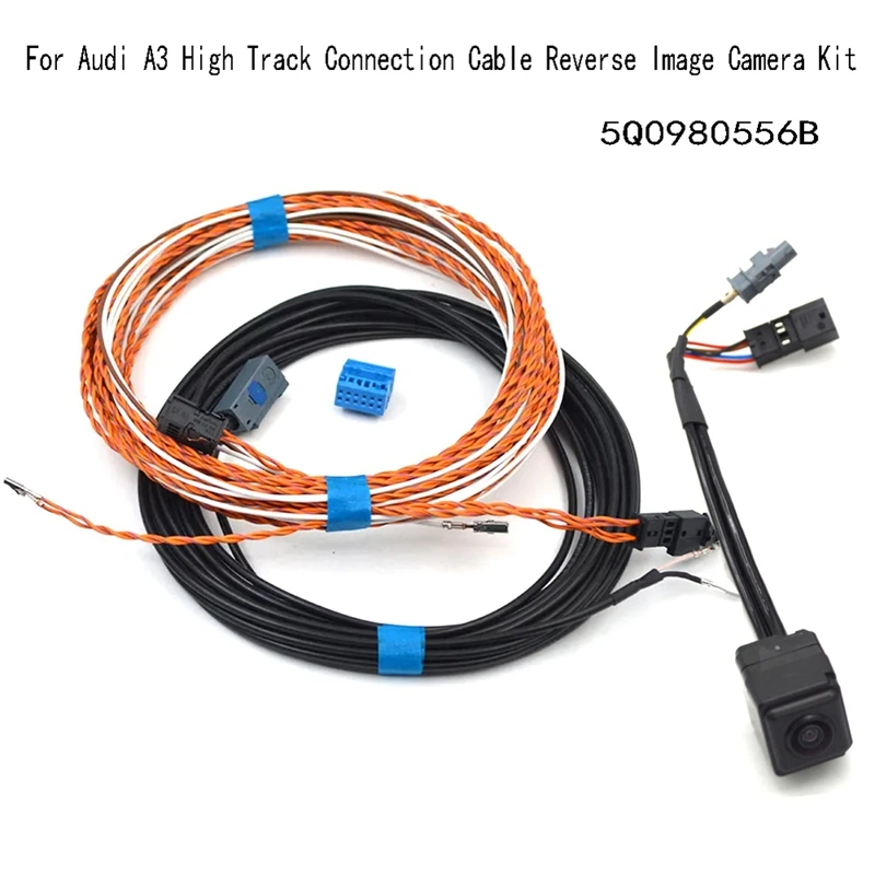 For  A3 High Track Connection Cable Reverse Image Camera Kit 5Q0980556B Boot Flaps Reverse Camera